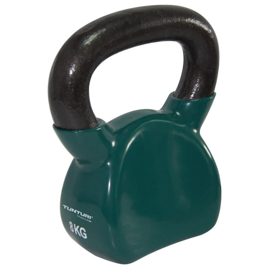 Tunturi Vinyl Kettlebell 8kg, Green Tunturi Vinyl Kettlebell 8kg, Green